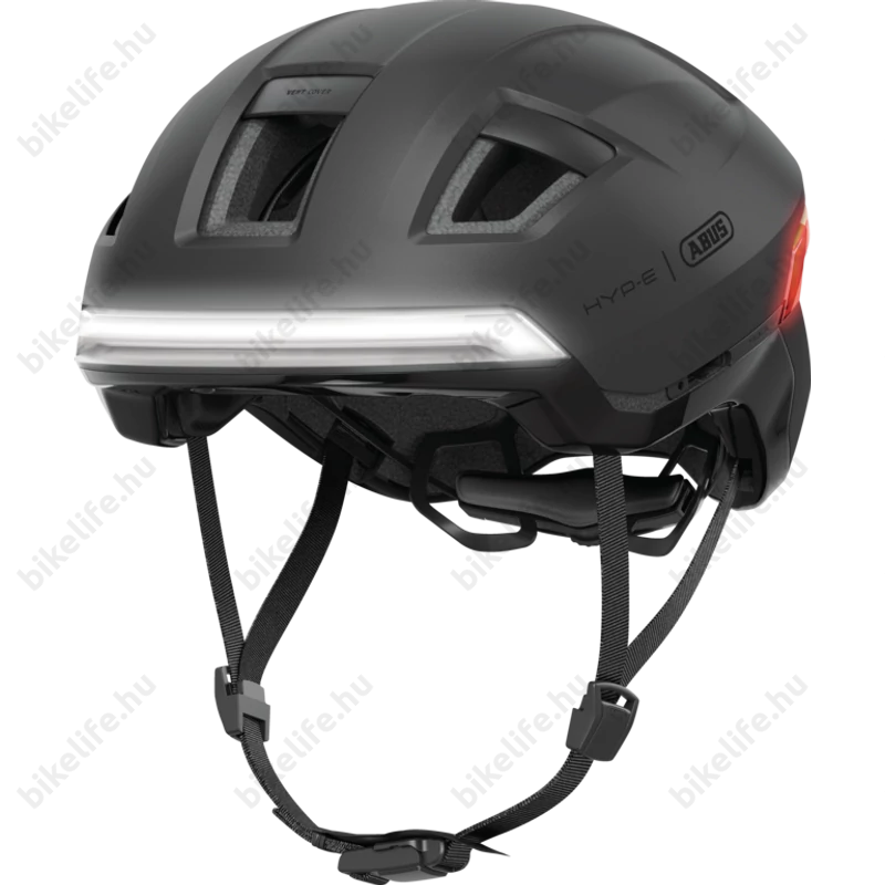 Abus HYP-E kerékpáros bukósisak első és hátsó világítással index jelzővel volcano titan M (54-58cm)