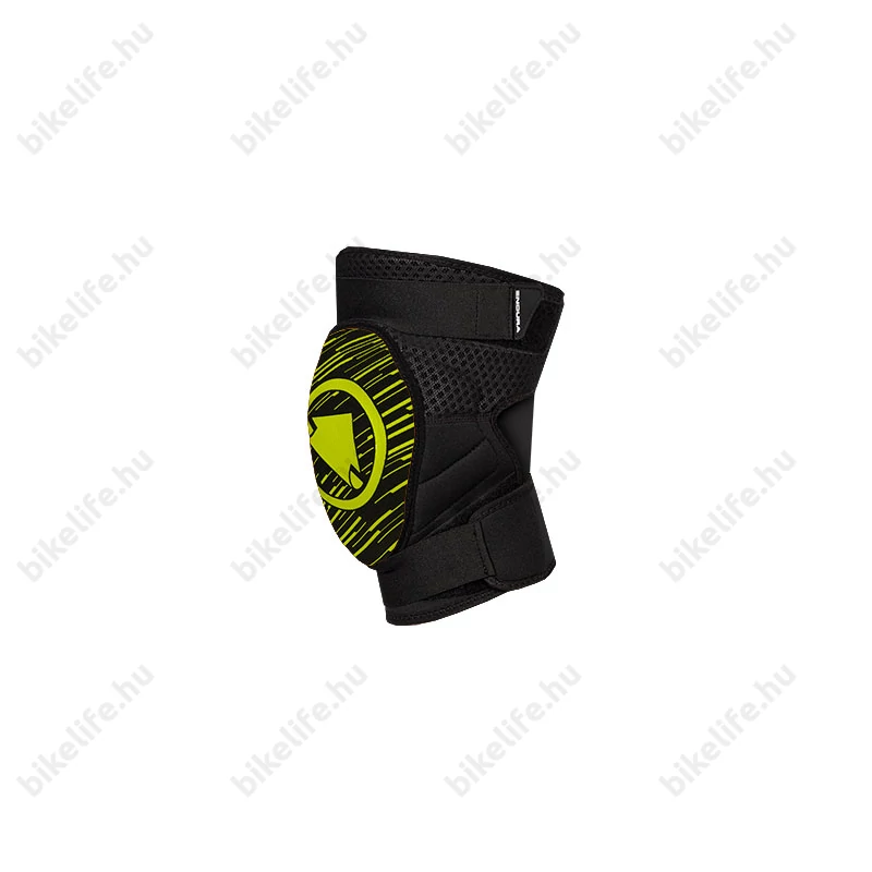 Endura Singletrack térdvédő, puha memóriahabos betéttel, fekete-lime, L-XL