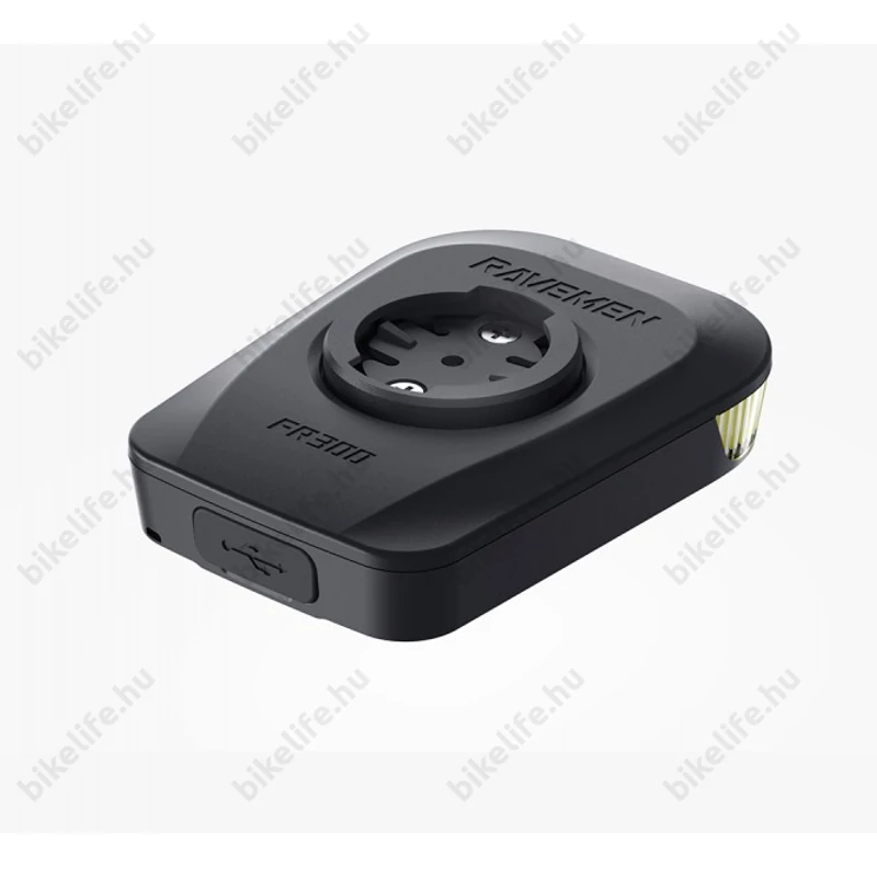 Ravemen FR300 akkumulátoros első lámpa, tölthető, Garmin/Bryton adapterrel, fekete