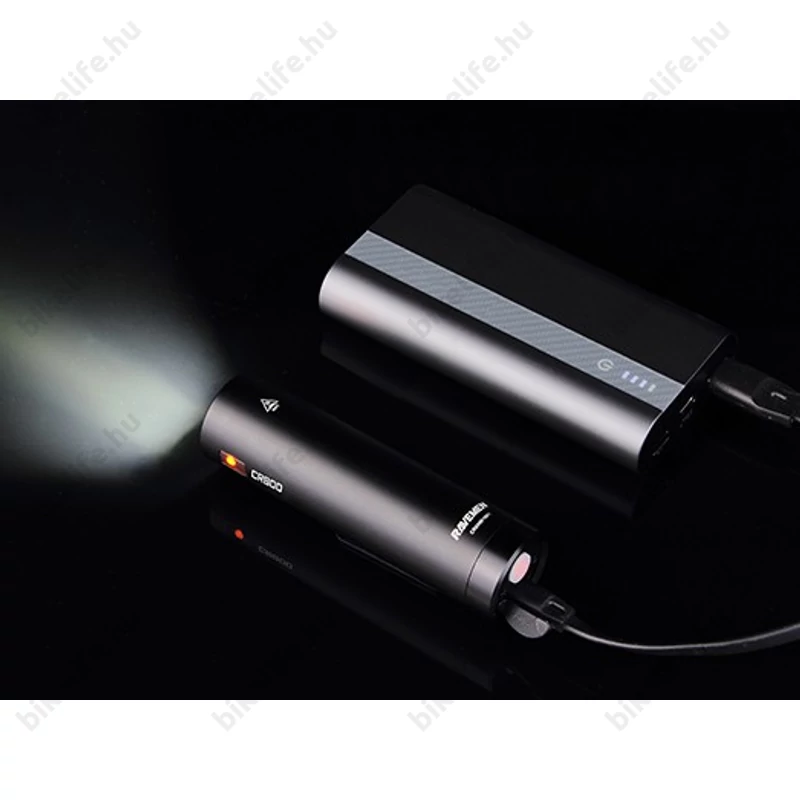 Ravemen CR800 akkumulátoros első lámpa 800 lumen fényerő, 2600mAh akku, oldalfény, távirányító