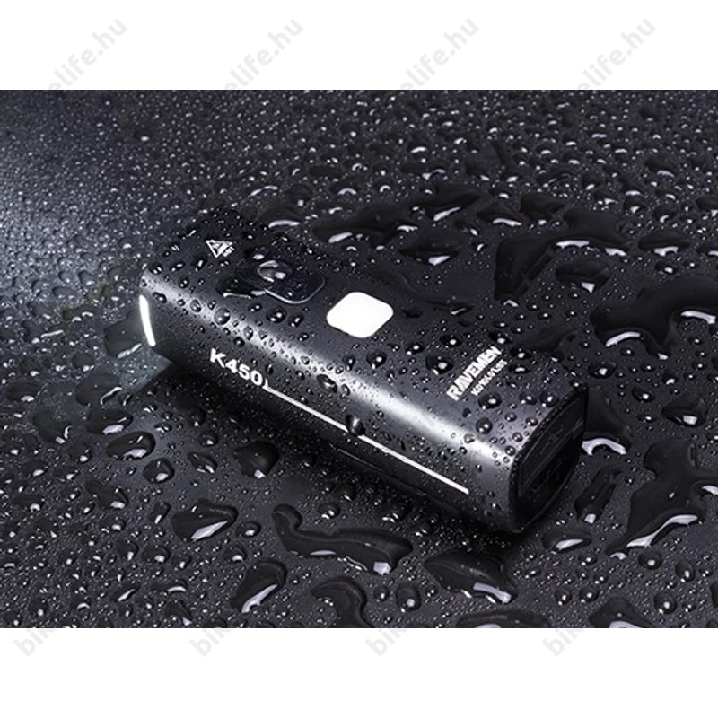 Ravemen K450 akkumulátoros első lámpa, 450 lumen, 2200mAh, intelligens mód