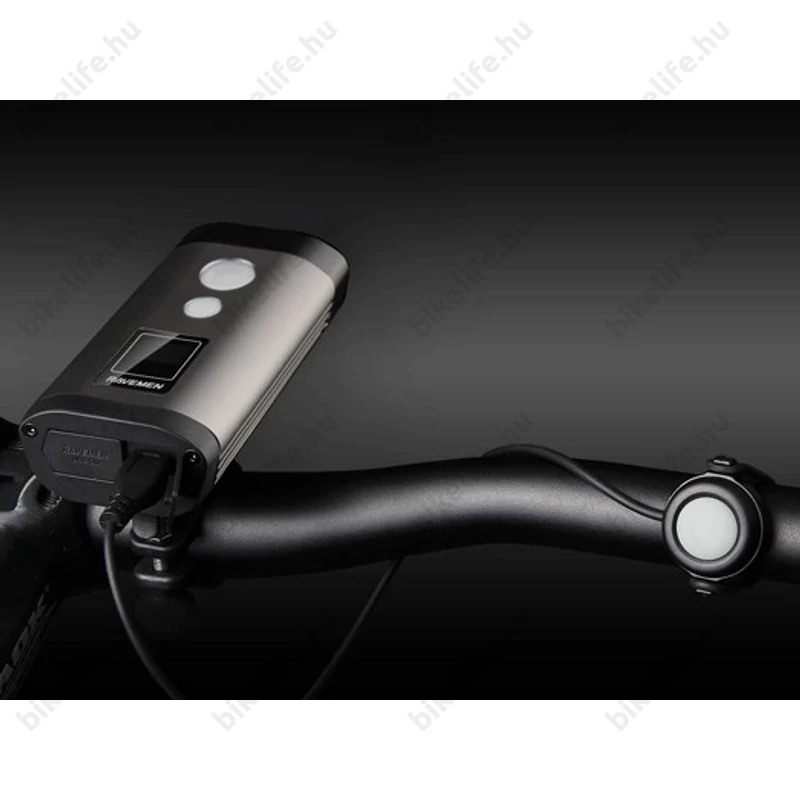 Ravemen PR1400 akkumulátoros első lámpa, 1400 lumen, 5200mAh, országúti/MTB, tompított/reflketor mód, távirányító