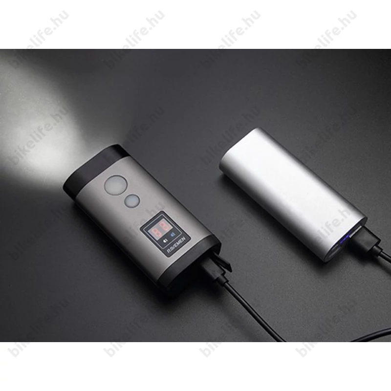 Ravemen PR2000 akkumulátoros első lámpa, 2000 lumen, 6000mAh, országúti/MTB, tompított/reflketor mód, vez. nélk. távirányító