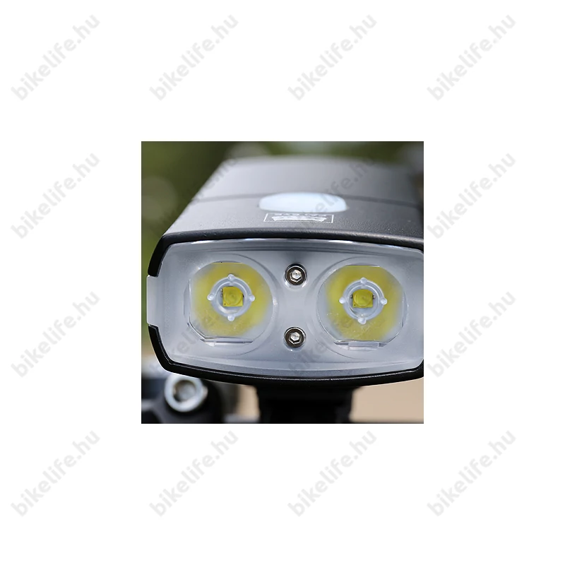 Cateye AMPP1100 HL-EL1100RC 2LED-es elsőlámpa USB-ről tölthető 1100 Lumen fényerő 5funkció, csak bukósisak adapterrel