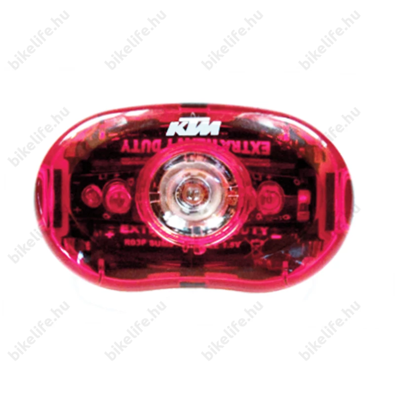 KTM 0,5watt hátsó villogó 2 funkciós, fekete