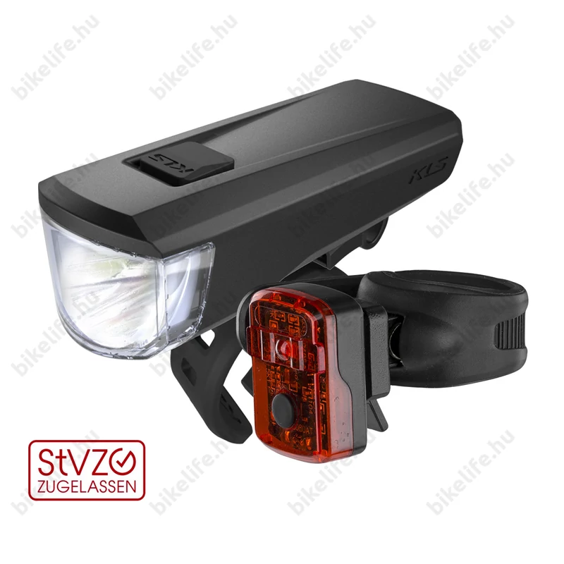 Kellys KLS Noble lámpakészlet, akkumulátoros, USB töltővel