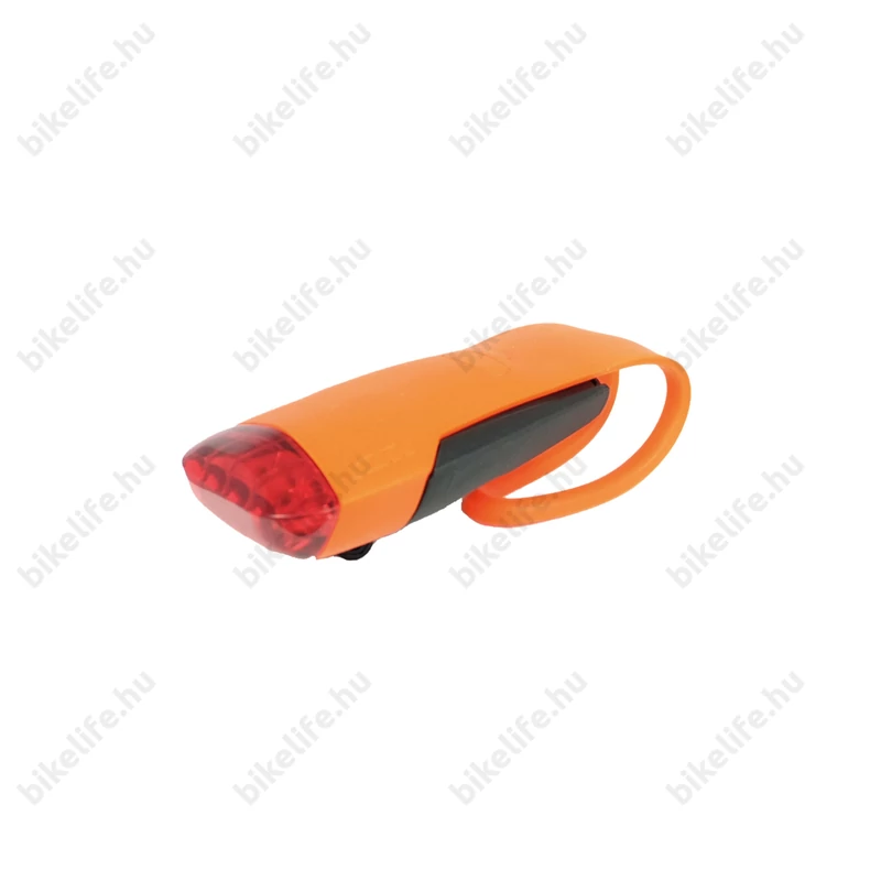KTM Head Light akkumulátoros hátsó villogó, 4 LED-es, szilikonpántos, narancssárga