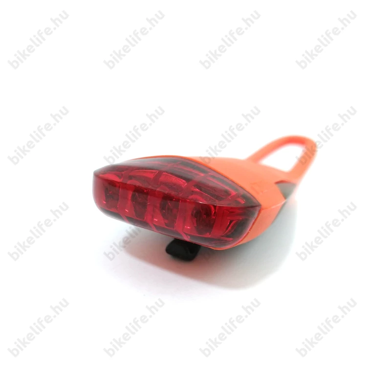 KTM Head Light akkumulátoros hátsó villogó, 4 LED-es, szilikonpántos, narancssárga