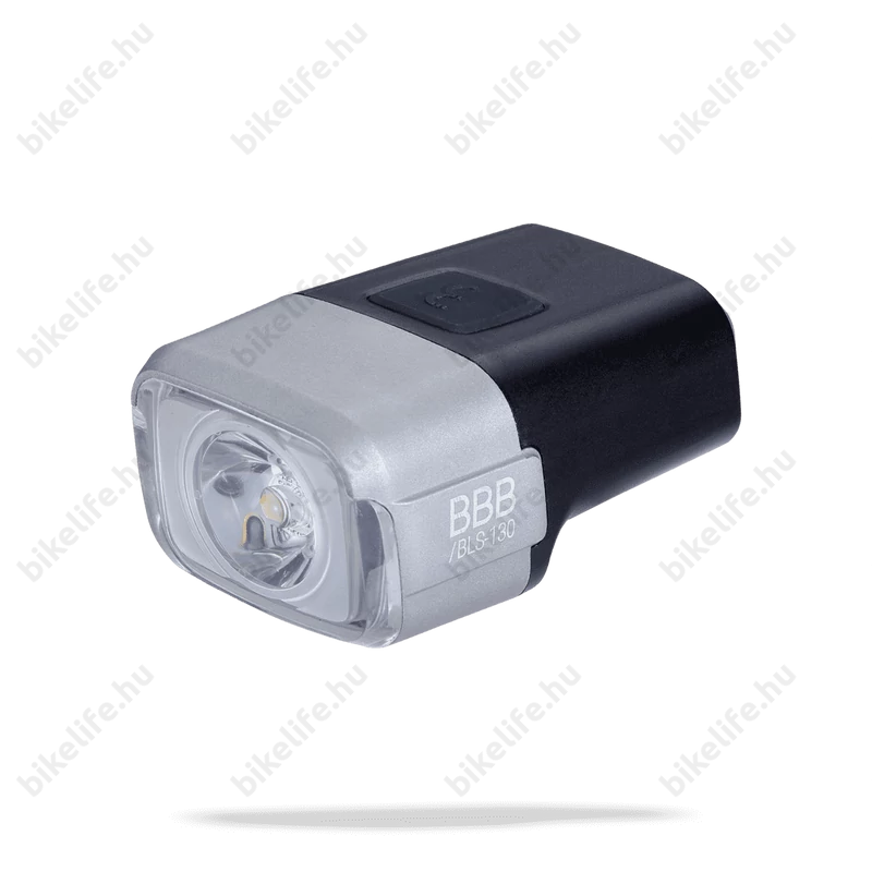BBB BLS-130 NanoStrike első lámpa, LED-es, 1000 mAh-s akkumulátorral, 400 lumen fényerő, ezüst-fekete