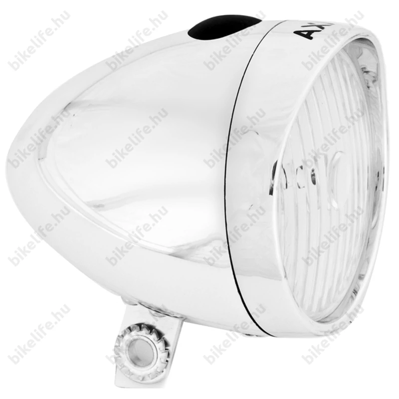 AXA Classic elemes első lámpa LED-es, 4LUX, 15m-re világít, klasszikus króm kivitel