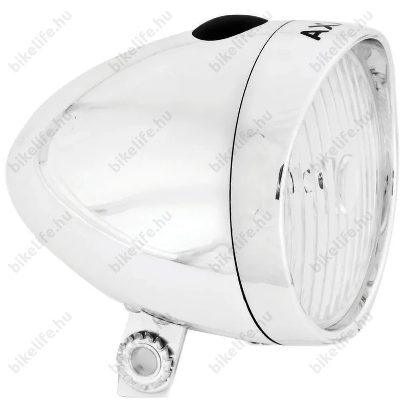 AXA Classic elemes első lámpa LED-es, 4LUX, 15m-re világít, klasszikus króm kivitel