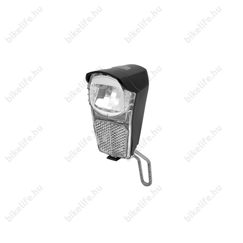 Neuzer elemes LED-es első kerékpár lámpa 1W 20LUX LED-es és tartóval fekete