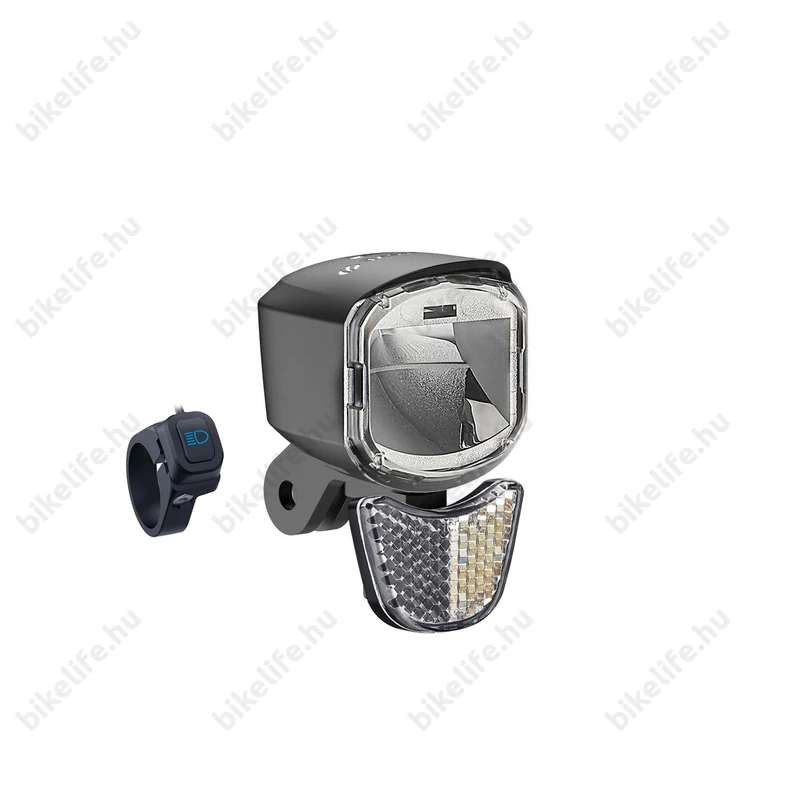 LiteMove RX-E90 ebike első lámpa, 90Lux fényerő, RX LUX optika, IP56 ellenállóság, távírányítós