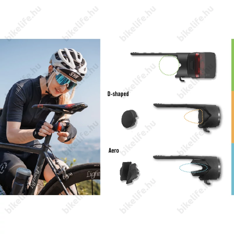 Bryton Gardia R300L hátsó villogó és radar akkumulátoros, ANT+