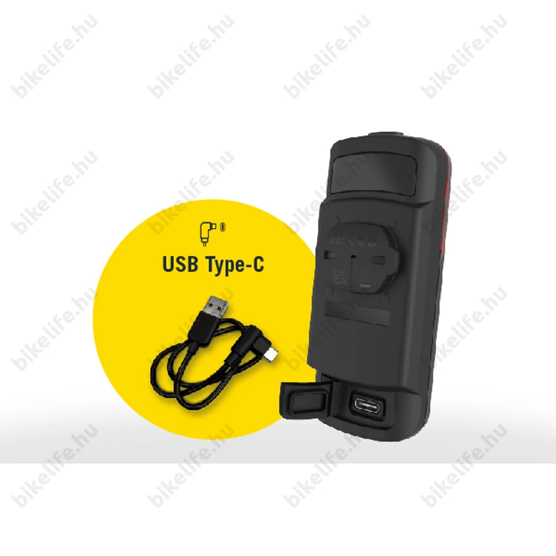 Bryton Gardia R300L hátsó villogó és radar akkumulátoros, ANT+