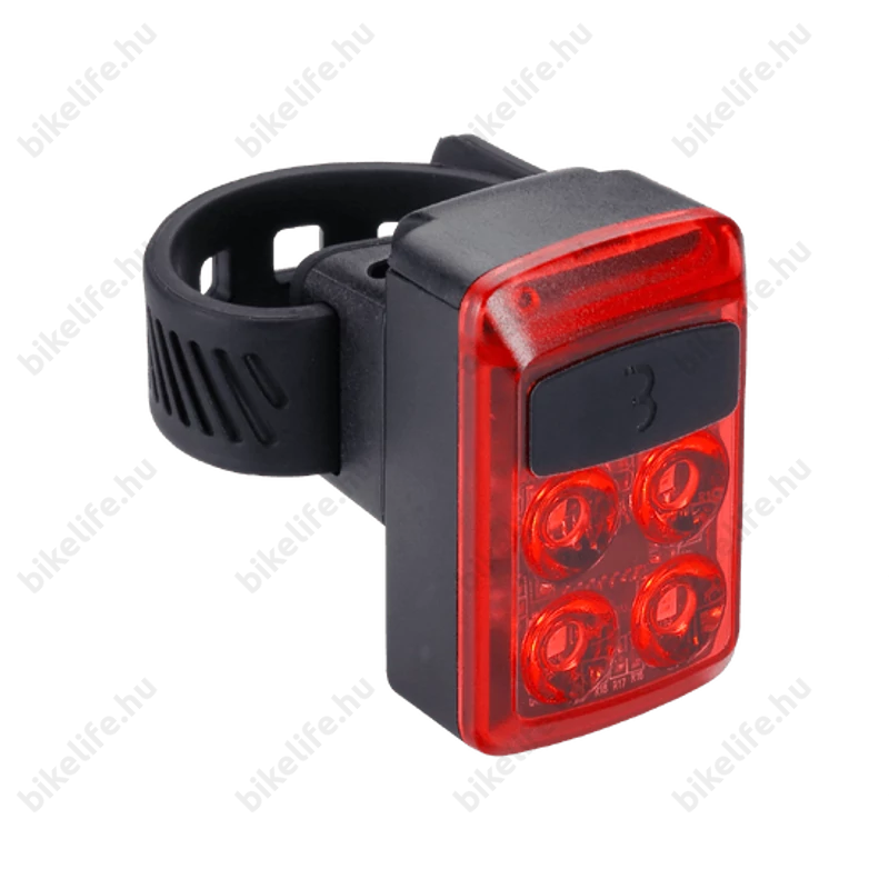 BBB Slide BLS-236 akkumulátoros hátsó villogó, LED, tölthető lithium akkumulátorral, fekete