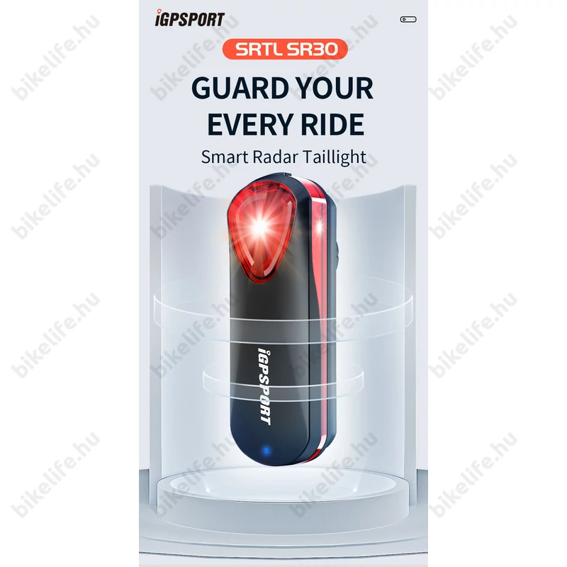 iGPSport SR30 kerékpáros radar és hátsó lámpa