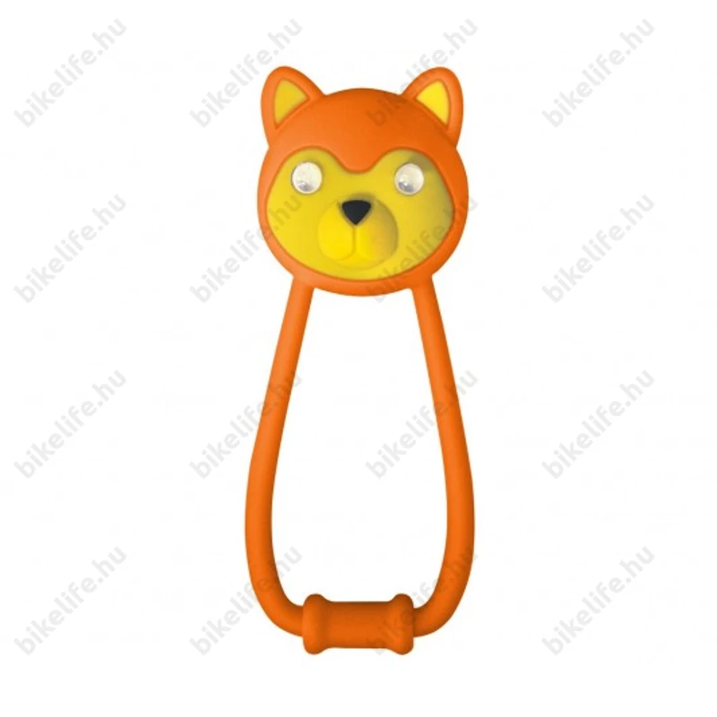 Villogó Kellys Teddy első 2ledes,2funkciós,elemmel narancs