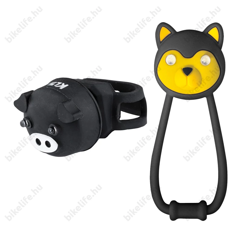 Kellys Animal villogó készlet 2ledes, 2funkciós, elemes, fekete