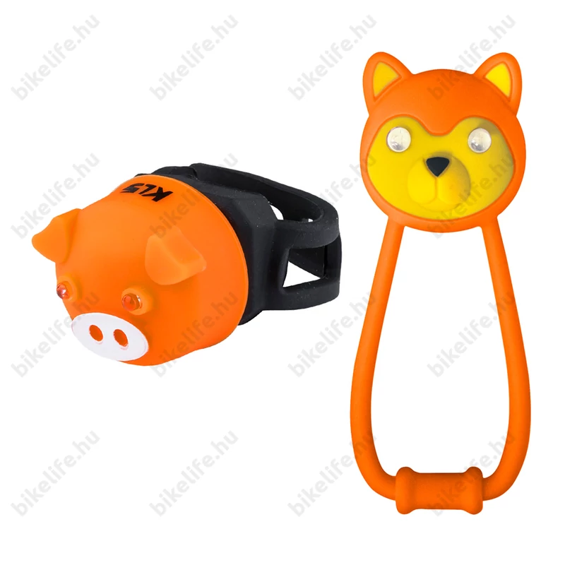 Kellys Animal villogó készlet 2ledes, 2funkciós, elemes, narancs