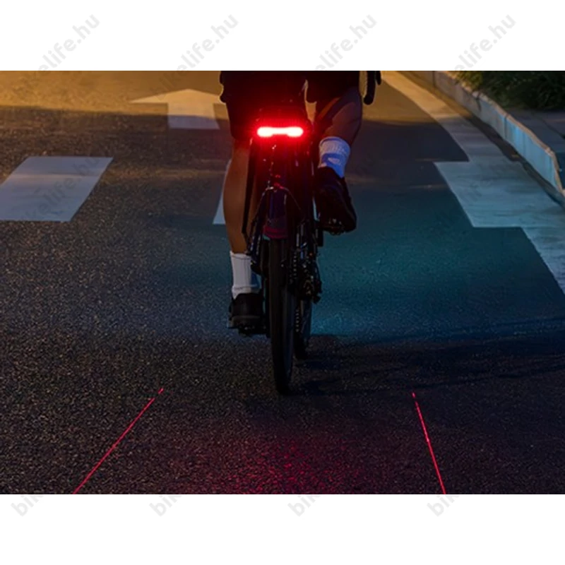 Ravemen NT101 akkus hátsó lámpa vezeték nélküli kezelővel féklámpa és index funkcióval dudával és riasztóval 160 lumen fényerővel