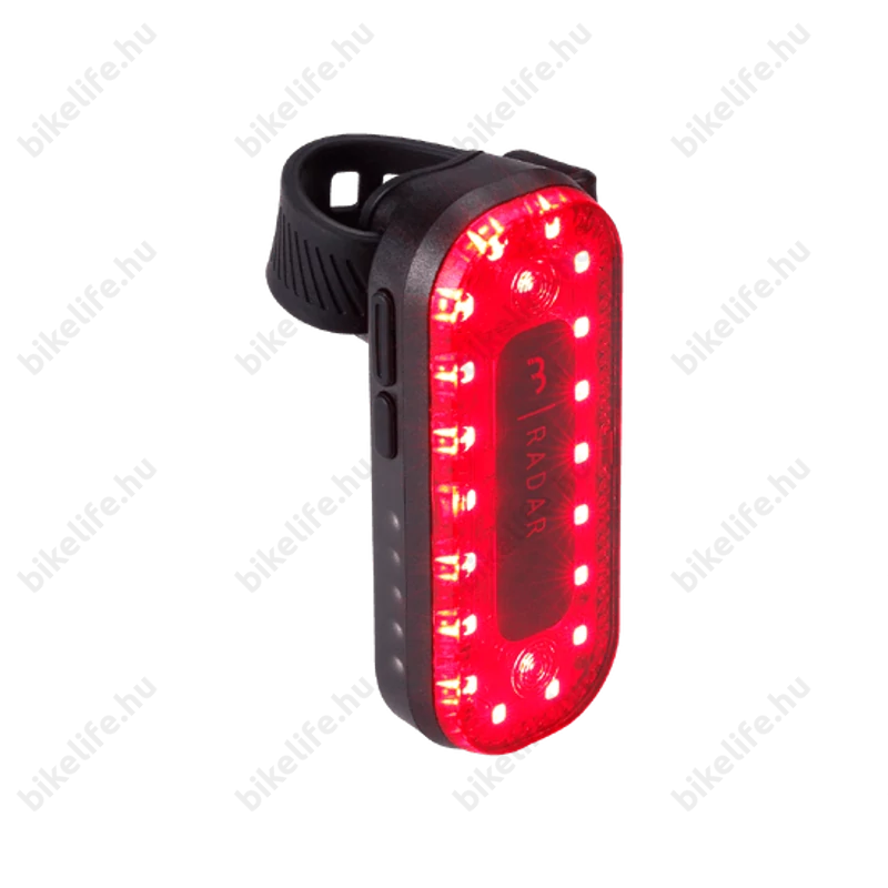 BBB BLS-251 Signal Radar radaros hátsó villogó 80 Lumen 6 üzemmód Ant+ Bluetooth USB-C tölhető Li-polimer akku