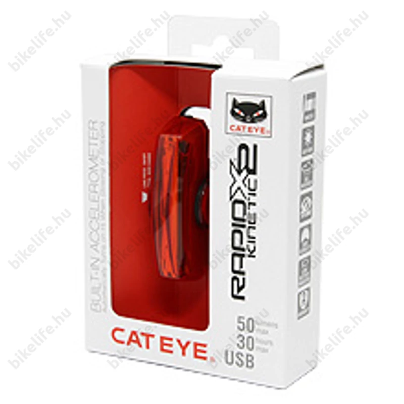 Cateye Rapid X2 villogó TL-LD710 tölthető USB-s, 6 funkció, féklámpa funkció