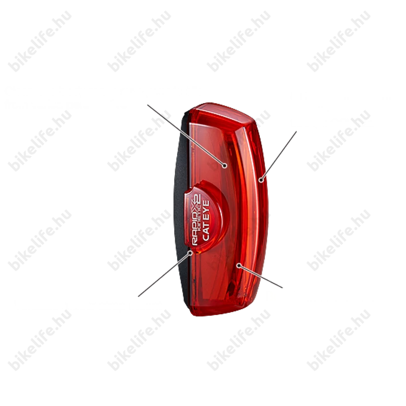 Cateye Rapid X2 villogó TL-LD710 tölthető USB-s, 6 funkció, féklámpa funkció