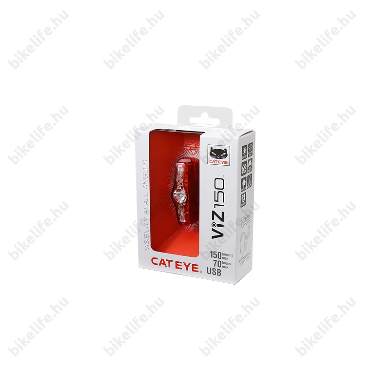 Cateye ViZ150 villogó TL-LD800 tölthető USB-s, 4 funkció, 150 lumen fényerő