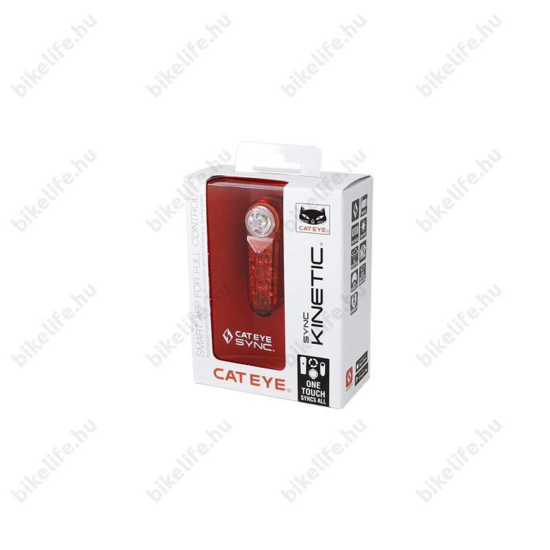Cateye SYNC Kinetic villogó TL-NW100K tölthető USB-s, kapcsolás szinkron+féklámpa