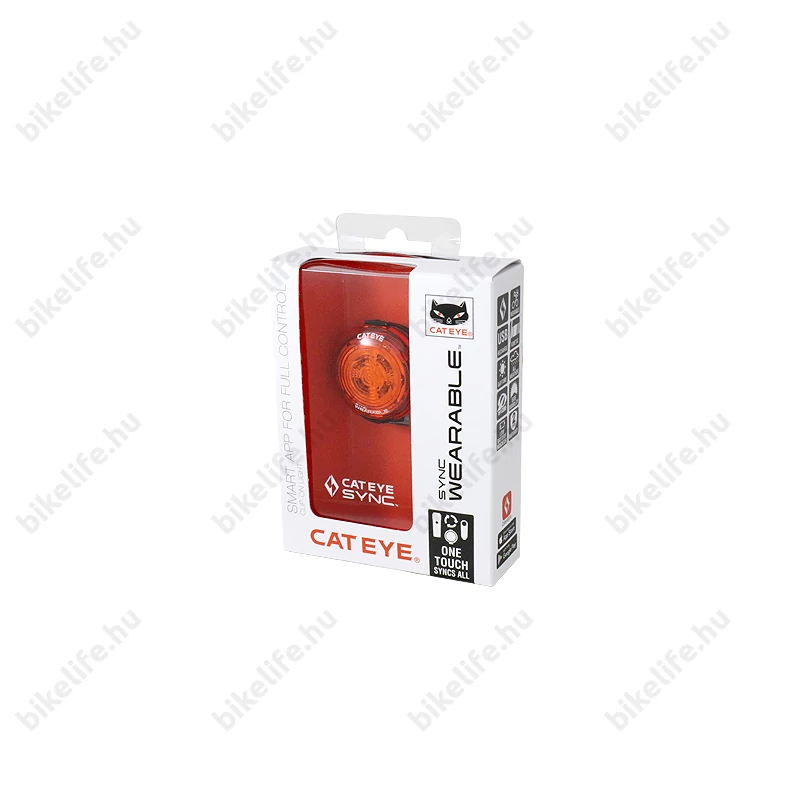Cateye SYNC Wearable villogó SL-NW100 tölthető USB-s, kapcsolás szinkron