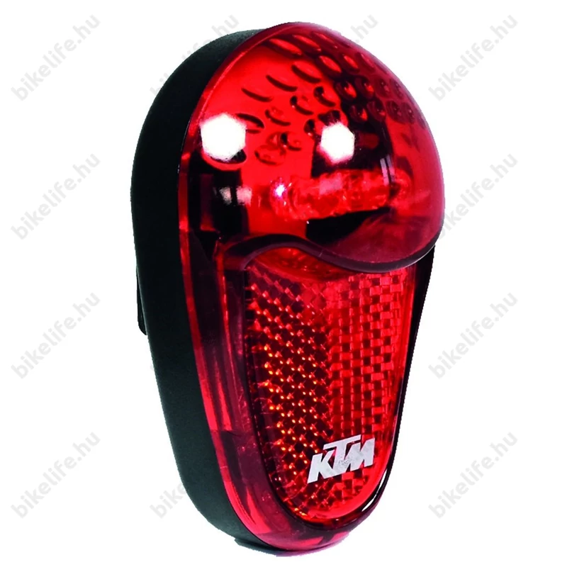 KTM hátsó villogó, fényvisszaverővel, 180 fokban látható