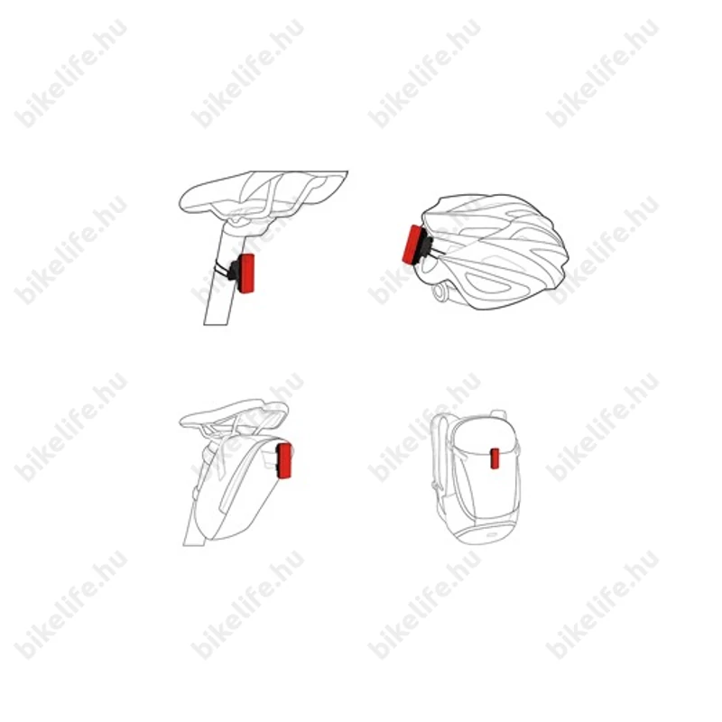 Ravemen TR20 akkus hátsó lámpa 20 lumen fényerő, 20g