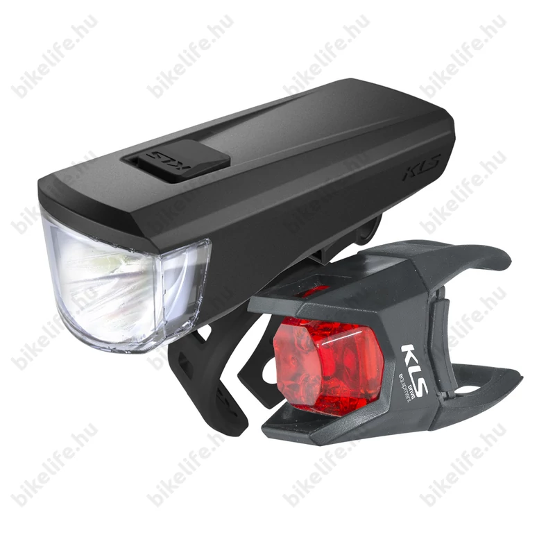 Kellys KLS Noble világítás készlet LED-es extra fényes, elem tartozéka, fekete