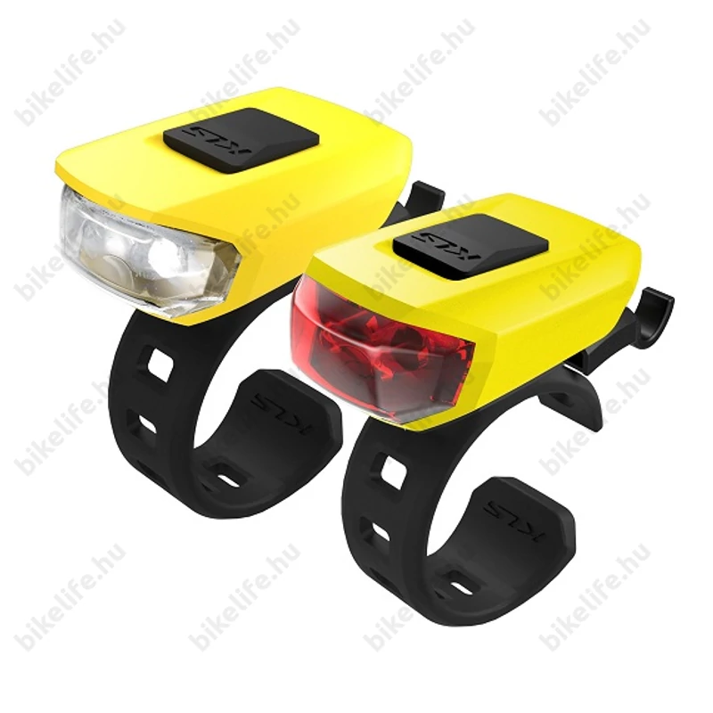 Kellys KLS Vega USB sárga világítás készlet, tölthető, LED-es mini, szilikonos