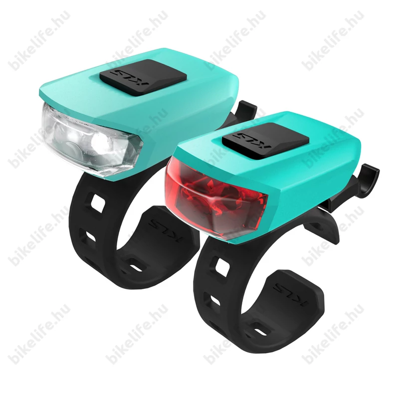 Kellys KLS Vega USB Turquise világítás készlet, tölthető, LED-es mini, szilikonos