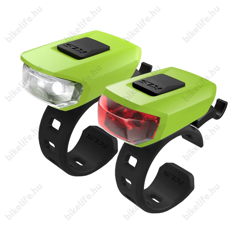 Kellys KLS Vega elemes világítás készlet, LED-es mini, szilikonos, lime