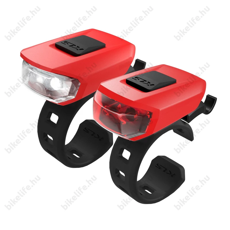 Kellys KLS Vega elemes világítás készlet, LED-es mini, szilikonos, piros