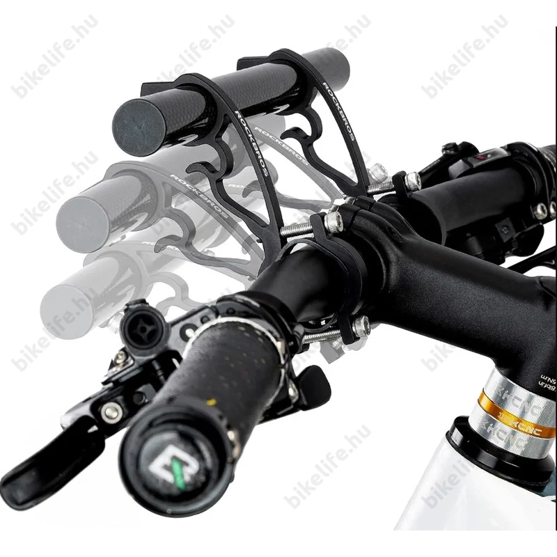 Rockbros lámpa és computer tartó alumínium-karbon adapter világításnak, kerékpáros computernek, GPS-nek 20cm hosszú