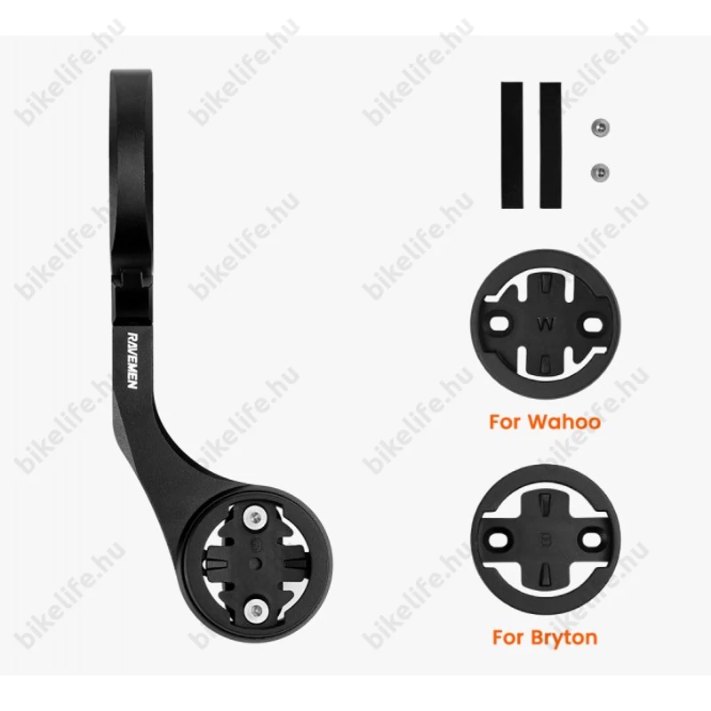Ravemen AOM02 lámpatartó konzol GoPro kiegészítőkhöz és Garmin/Bryaton/Wahoo computerekhez