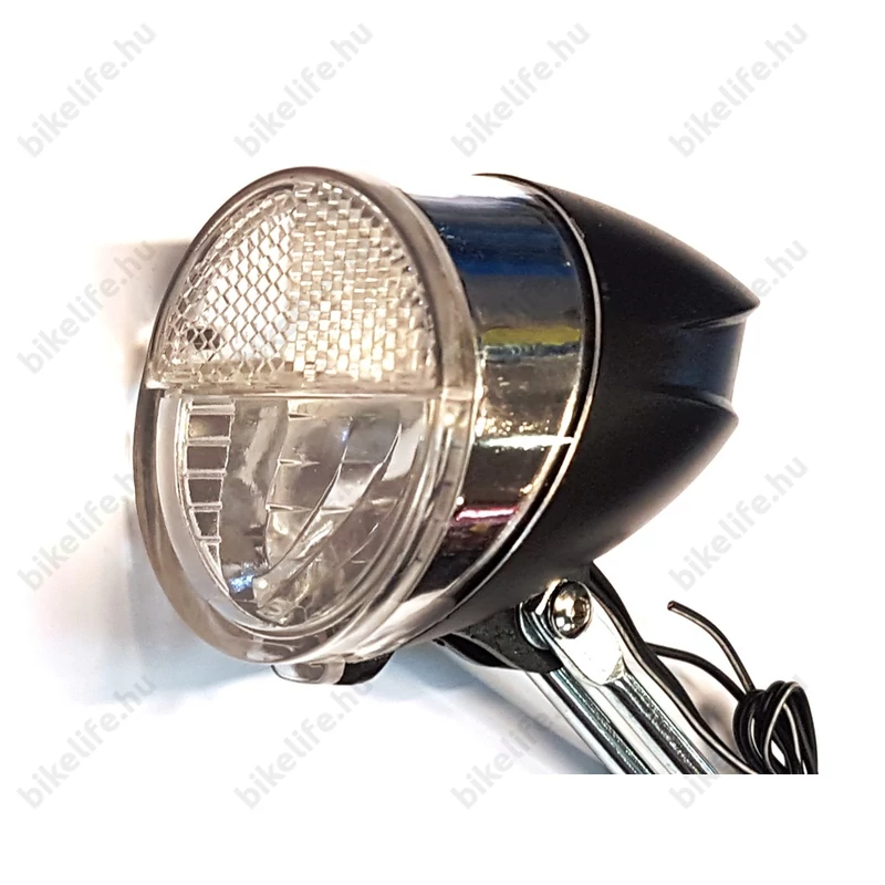 Agydinamós első lámpa 50 LUX fényerővel, LED-es, kapcsolós, szürkület érzékelővel