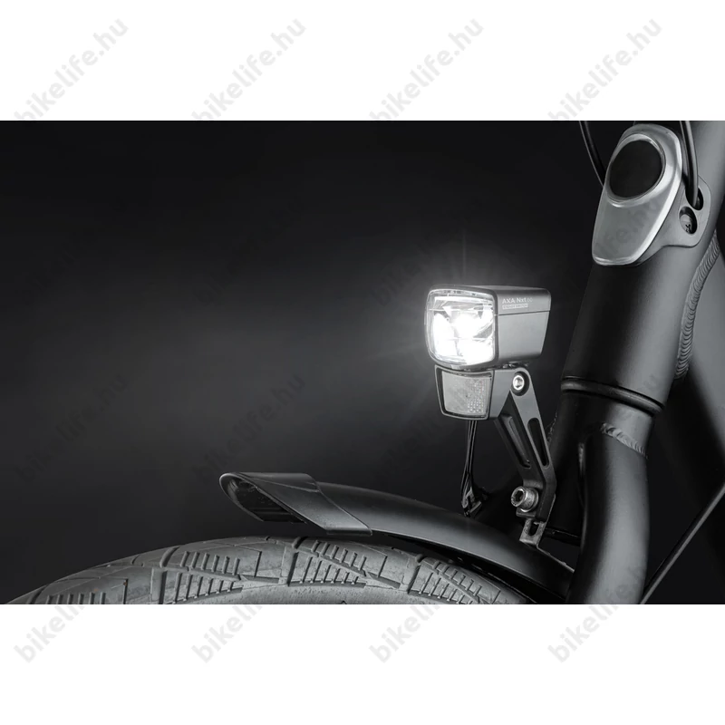 AXA Nxt60 dinamós első lámpa LED-es, 60LUX, 4 vezetékes, kapcsolós, állófény funkcióval