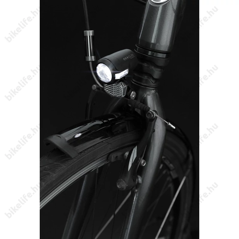 AXA Compactline 20 e-bike első lámpa LED-es, 20LUX, 6-12V, 2 vezetékes, fekete