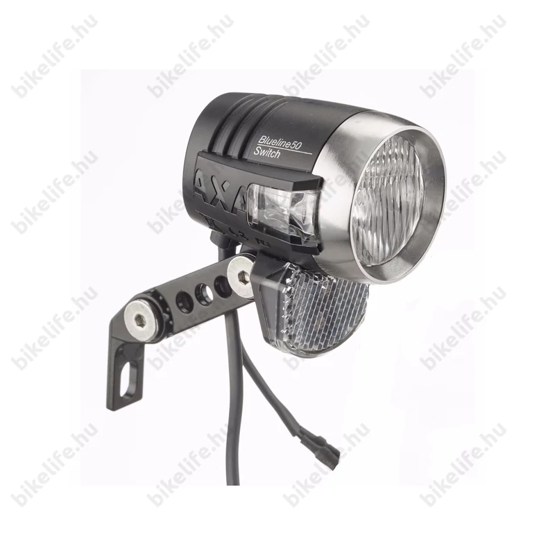 AXA BlueLine50 dinamós első lámpa LED-es, 50LUX, 70m-re világít, 4 vezetékes, kapcsolós