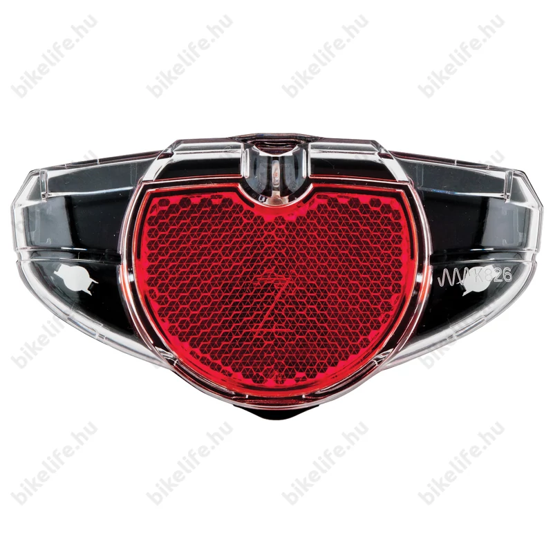 AXA Spark dinamós hátsó lámpa LED-es csomagtartóra szerelhető piros-átlátszó