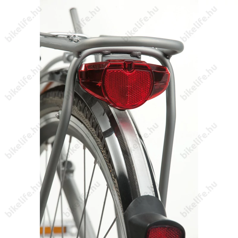 AXA Spark dinamós hátsó lámpa LED-es csomagtartóra szerelhető piros-átlátszó
