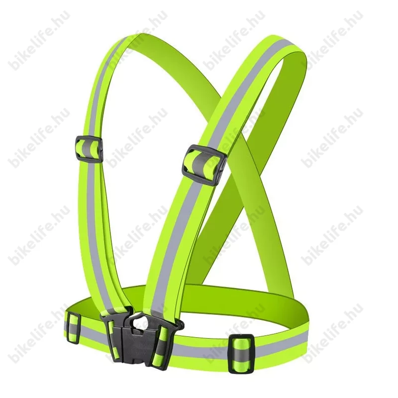 Ridepositive fényvisszeverő mell és derékpánt neonsárga univerzális méret, rendkívül tág határok között állítható