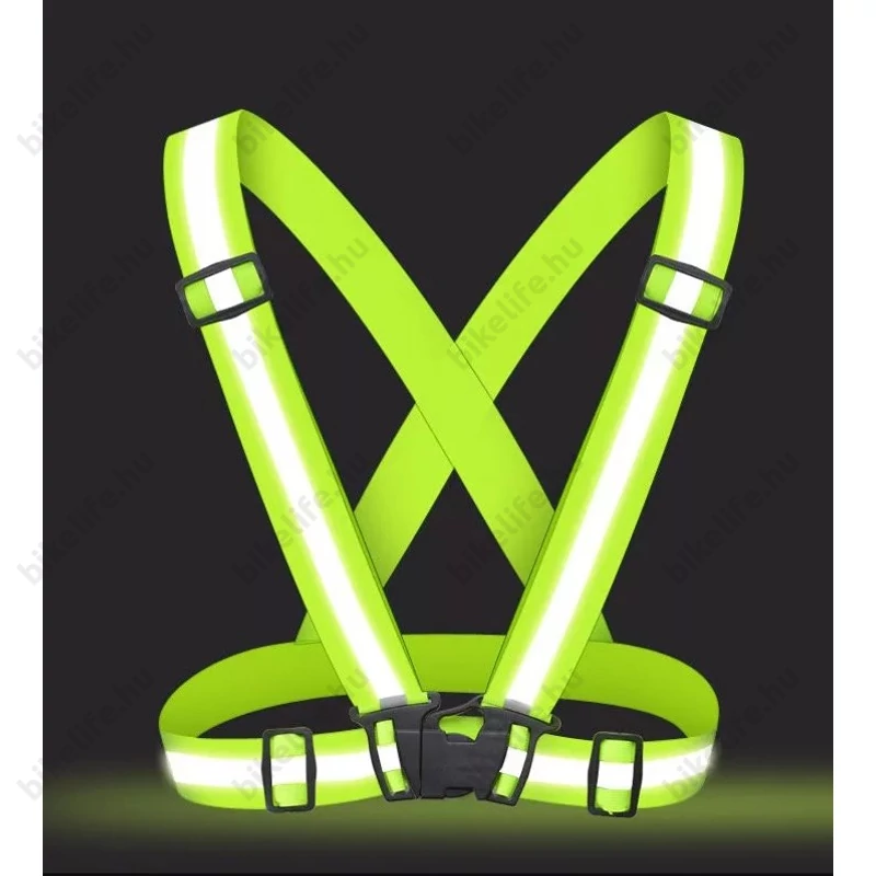 Ridepositive fényvisszeverő mell és derékpánt neonsárga univerzális méret, rendkívül tág határok között állítható