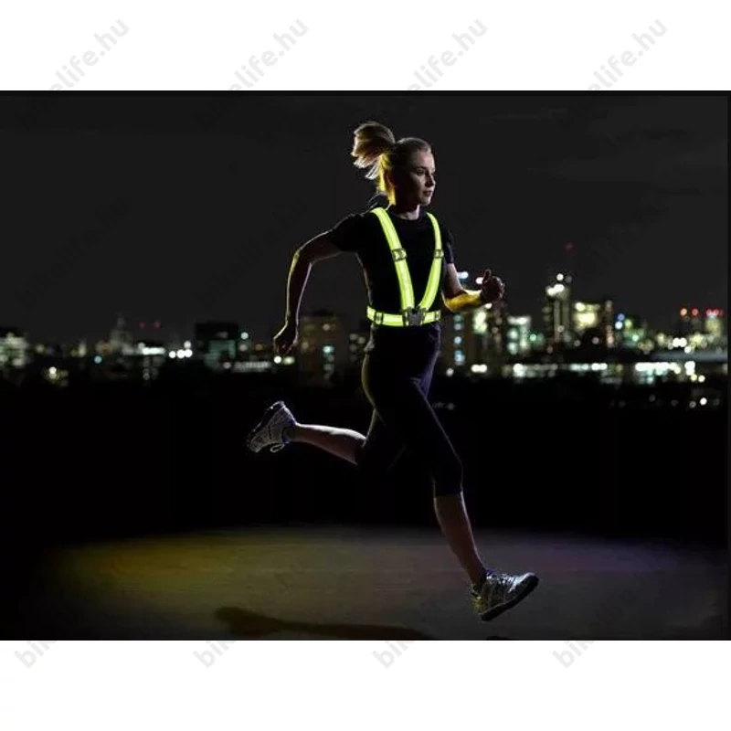 Ridepositive fényvisszeverő mell és derékpánt neonsárga univerzális méret, rendkívül tág határok között állítható