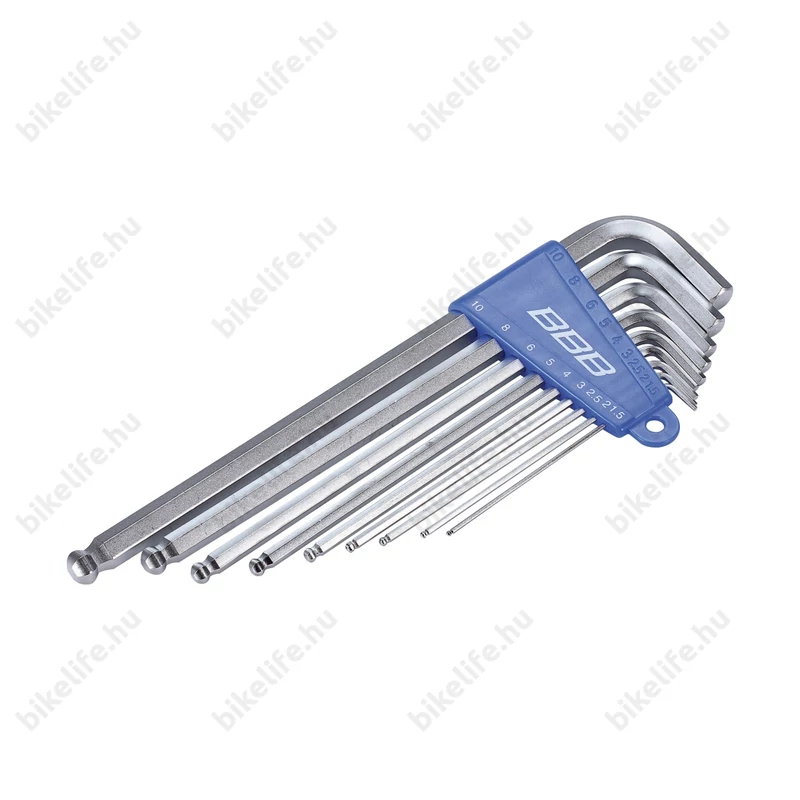 BBB BTL-118 imbusz készlet 9részes, L alakú, 1.5, 2, 2.5, 3, 4, 5, 6, 8, és 10mm-es kulcsok